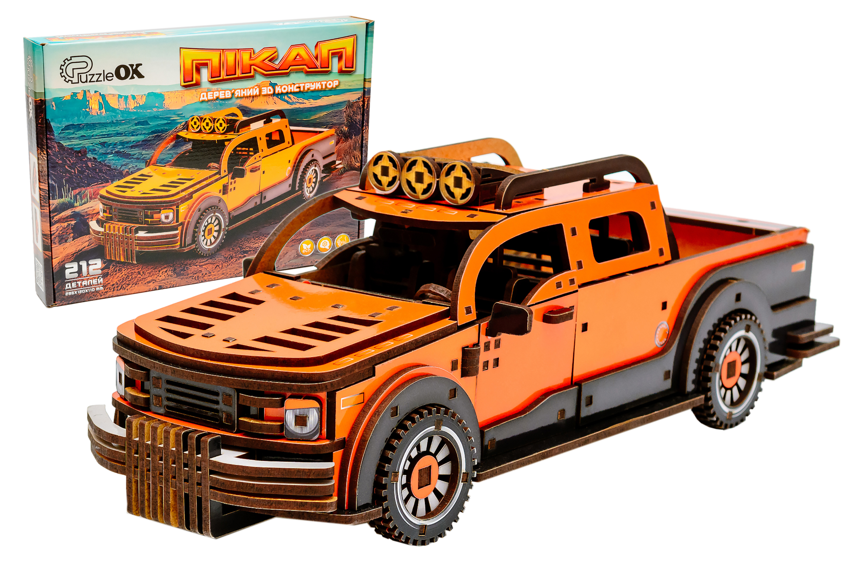 Дерев'яний 3D конструктор "Пікап" Дерев'яний 3D конструктор "Пікап"