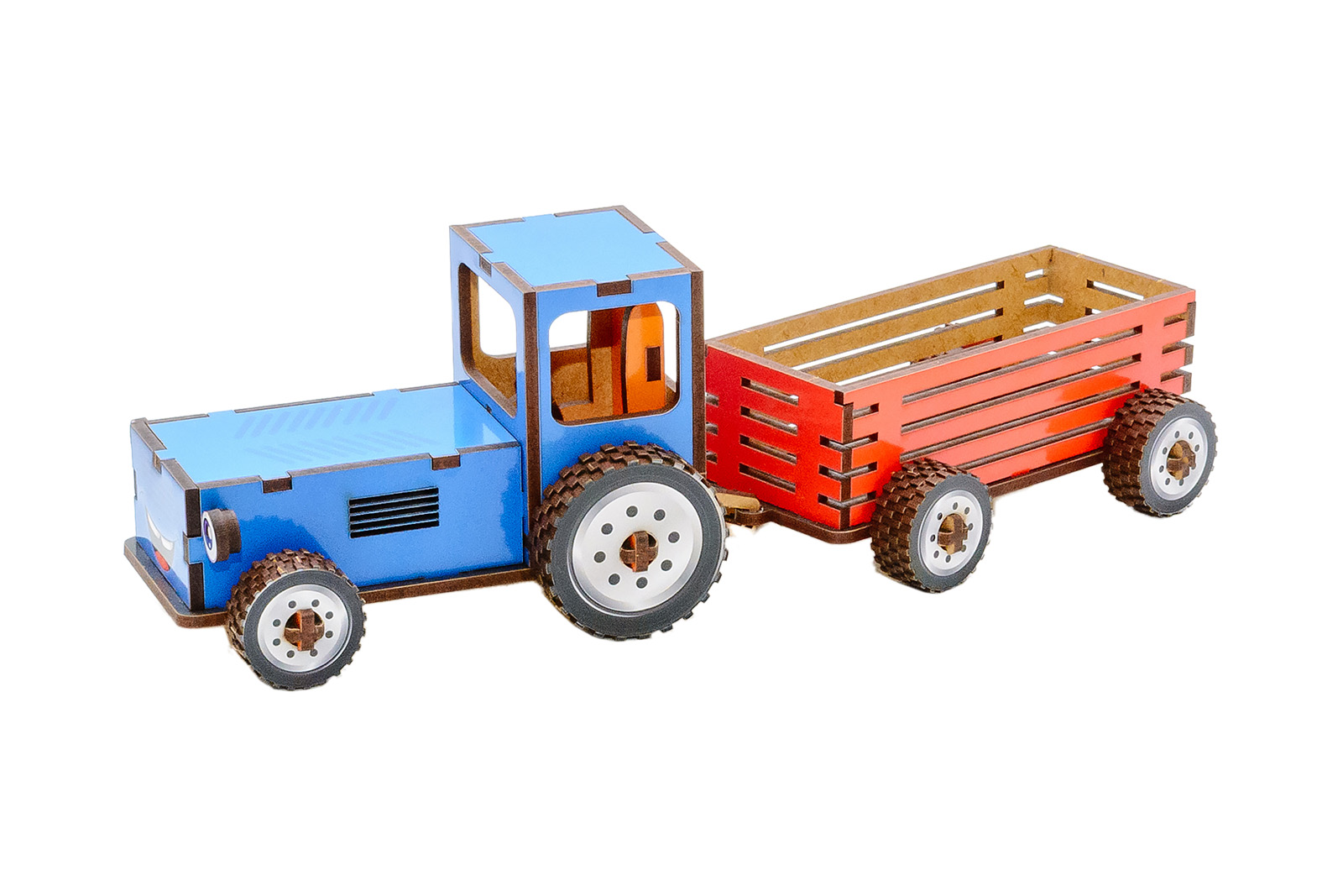 Дитячий дерев'яний 3D конструктор "Трактор"