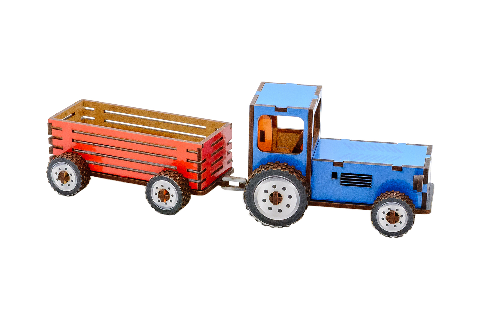 Дитячий дерев'яний 3D конструктор "Трактор"