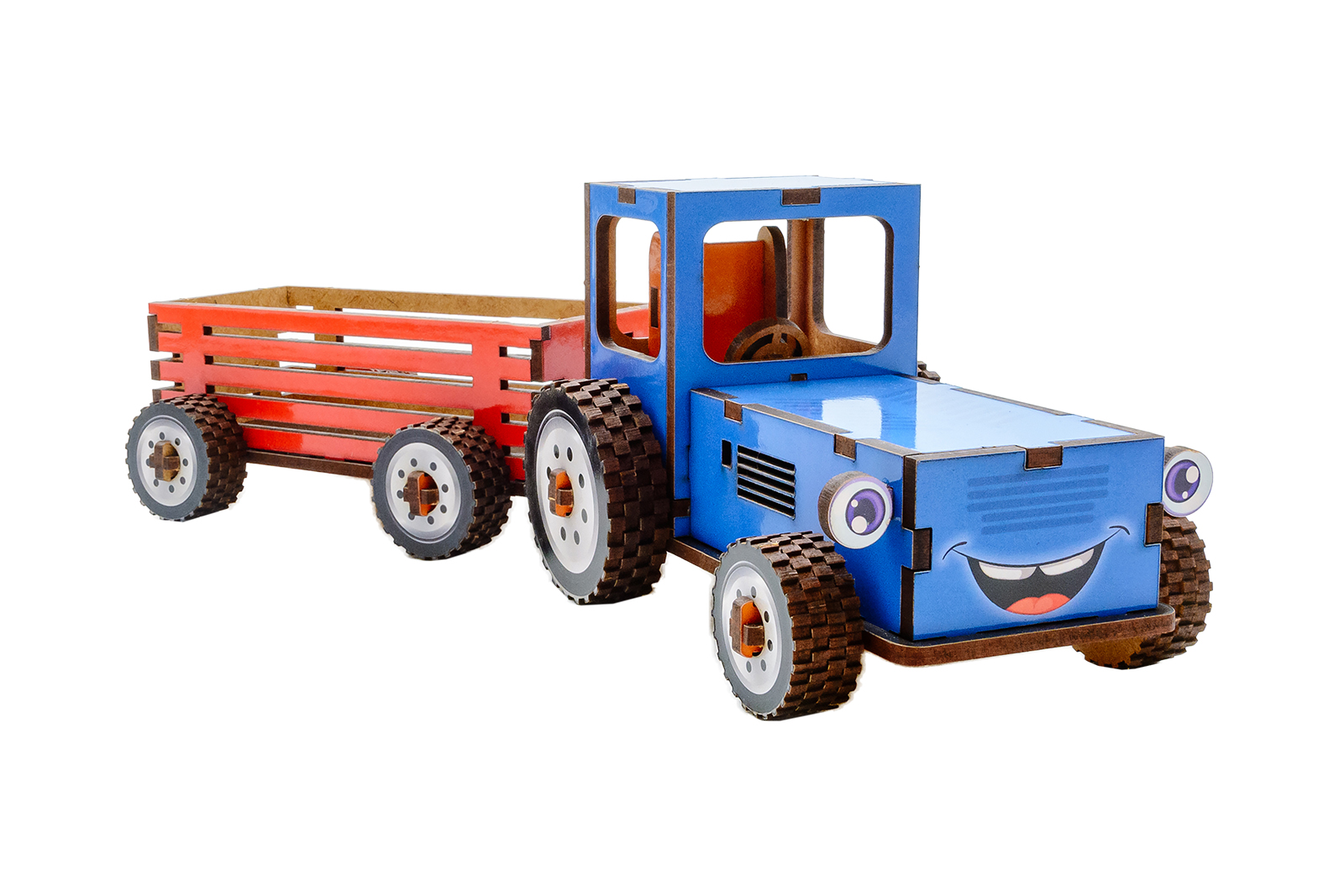 Дитячий дерев'яний 3D конструктор "Трактор"