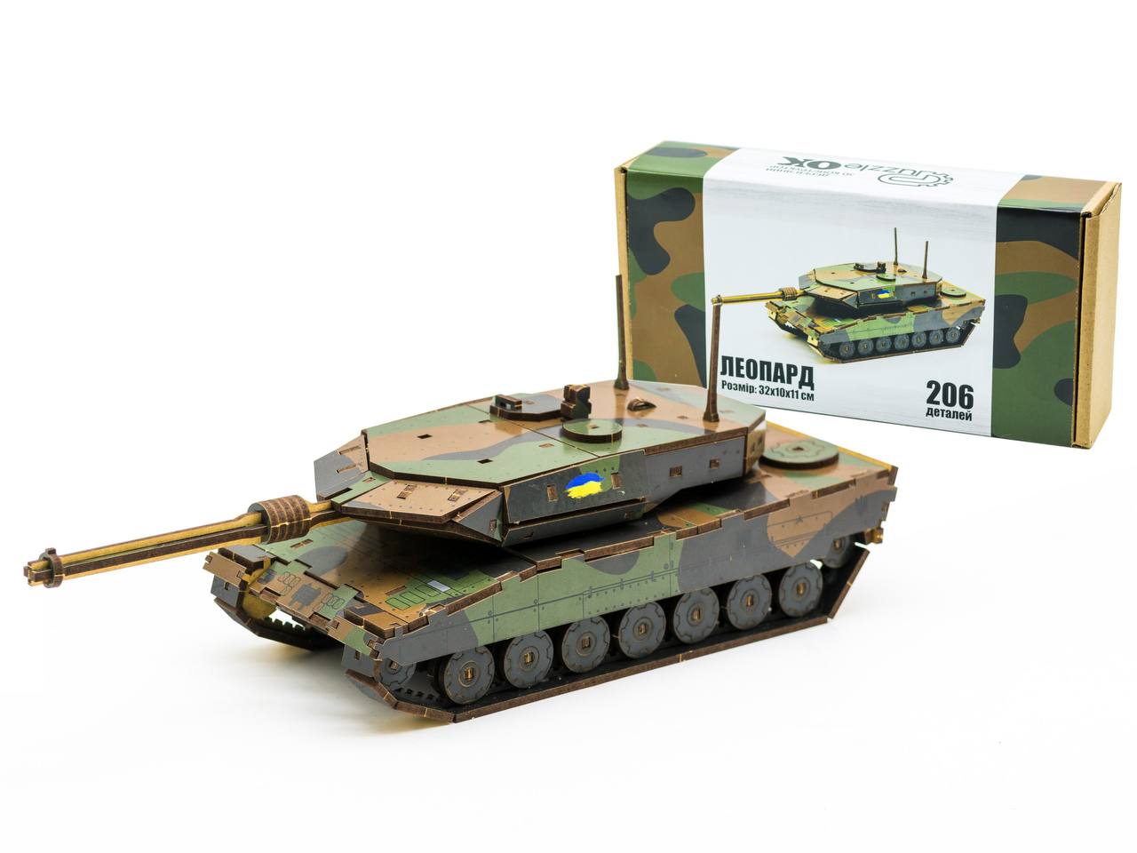 Дерев'яний 3D конструктор "Танк Леопард" 