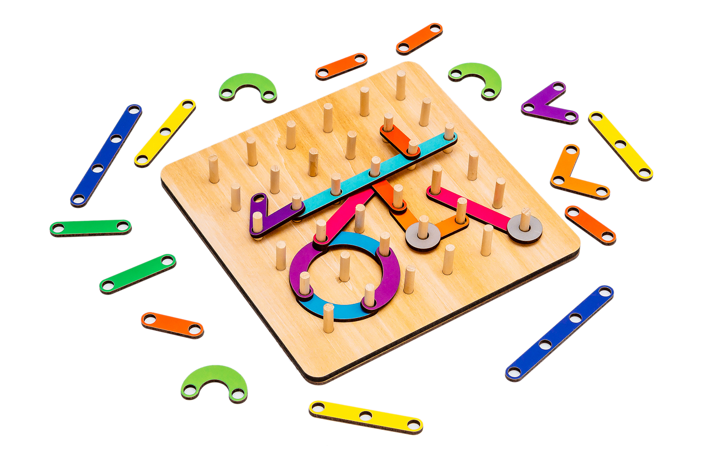 Геометрична розвиваюча дошка Монтессорі