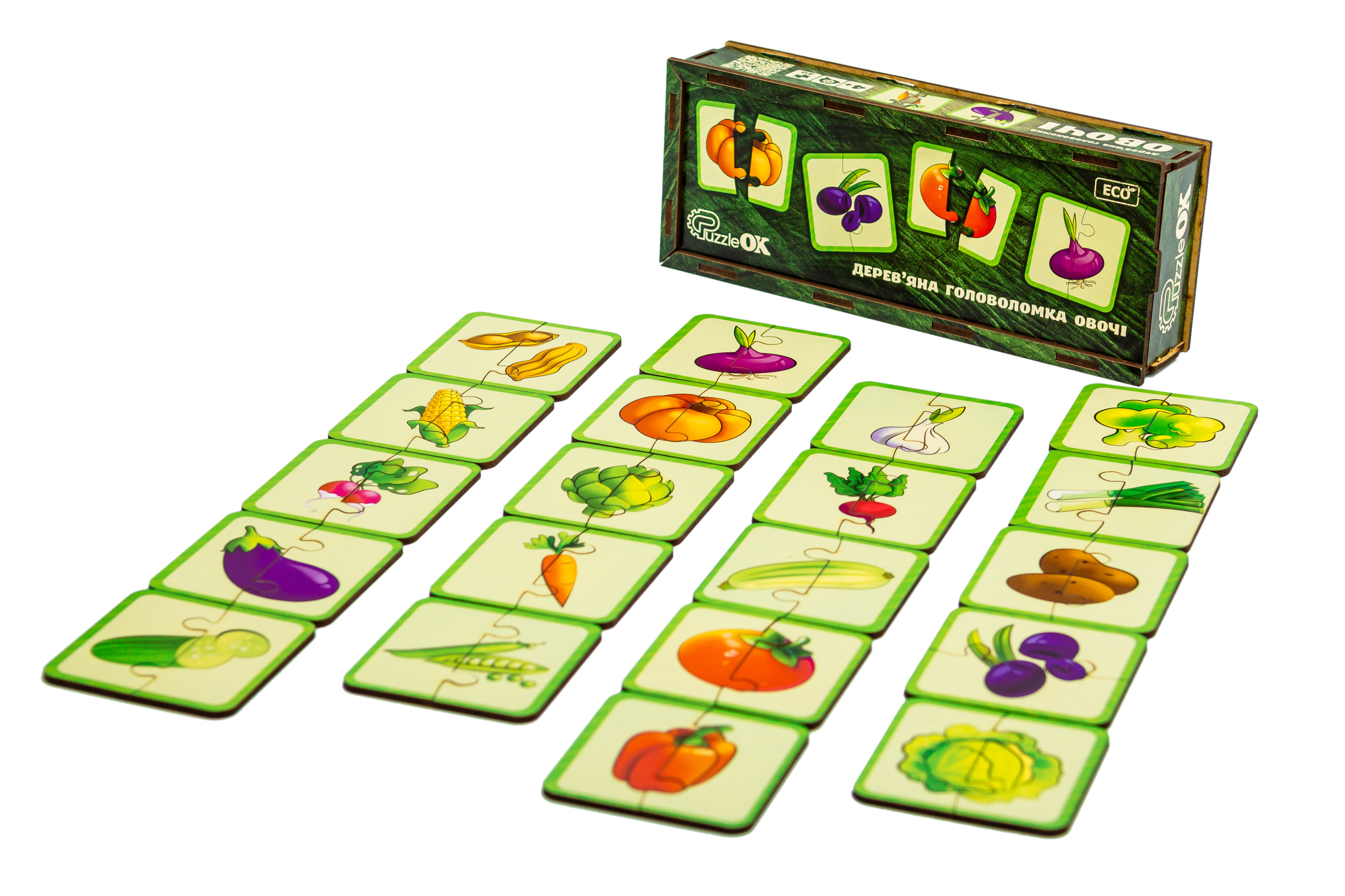 Дерев'яна головоломка "Овочі" для дітей від 3 років