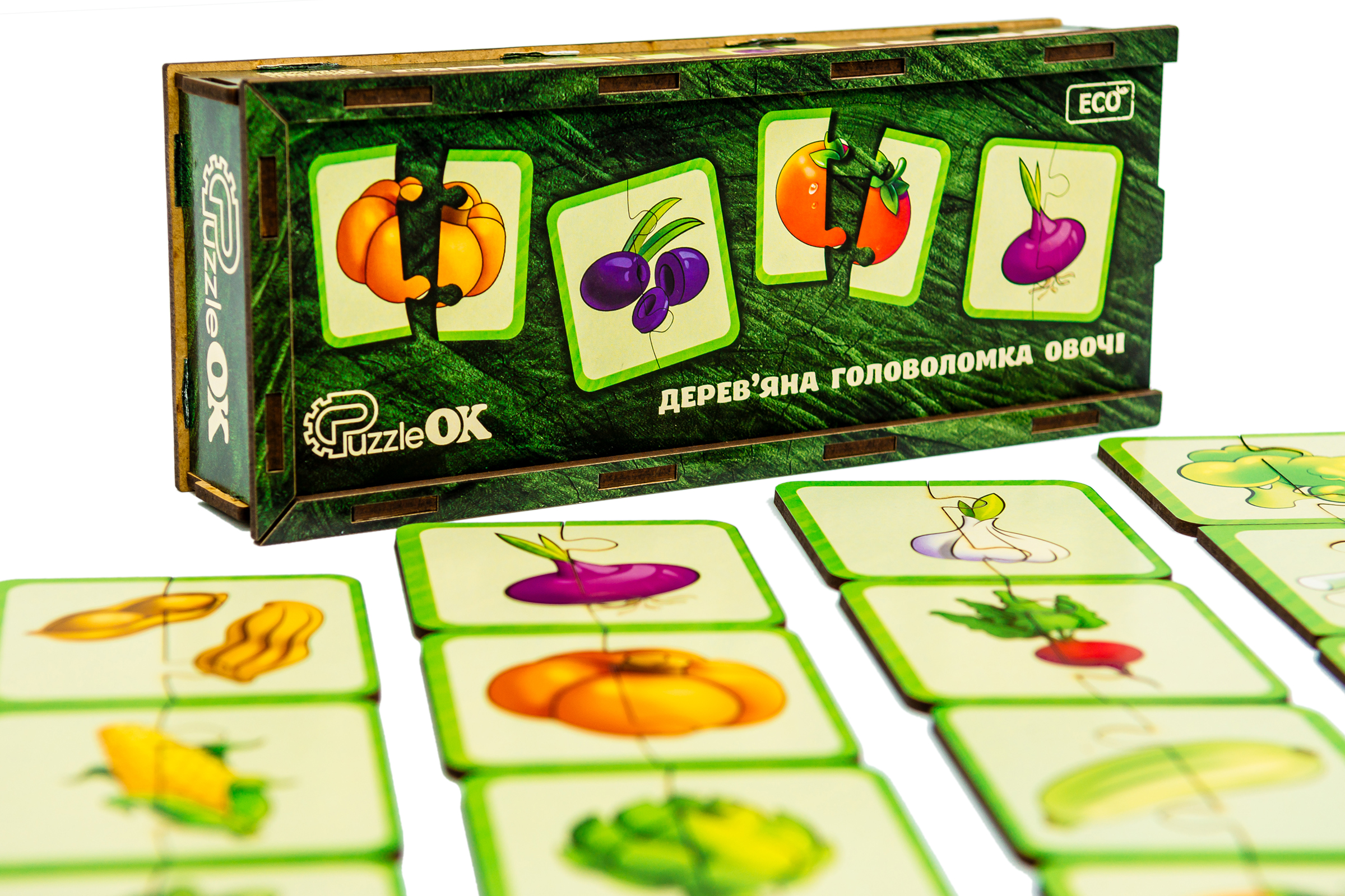 Дерев'яна головоломка "Овочі" для дітей від 3 років