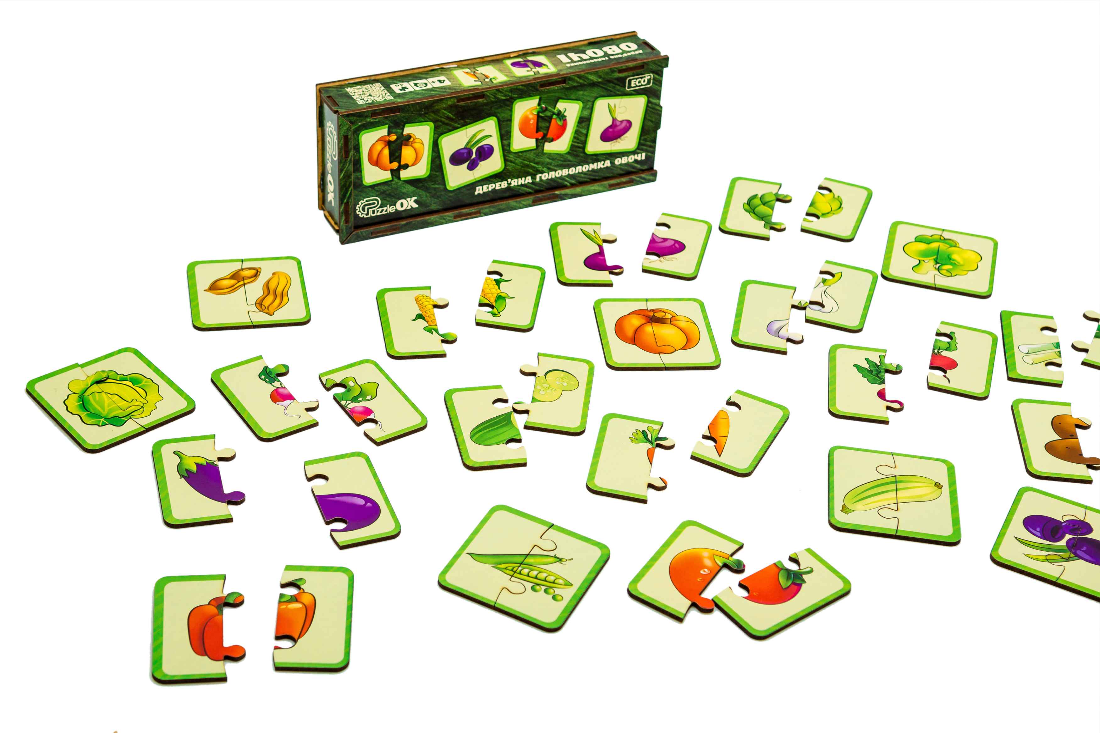 Дерев'яна головоломка "Овочі" для дітей від 3 років