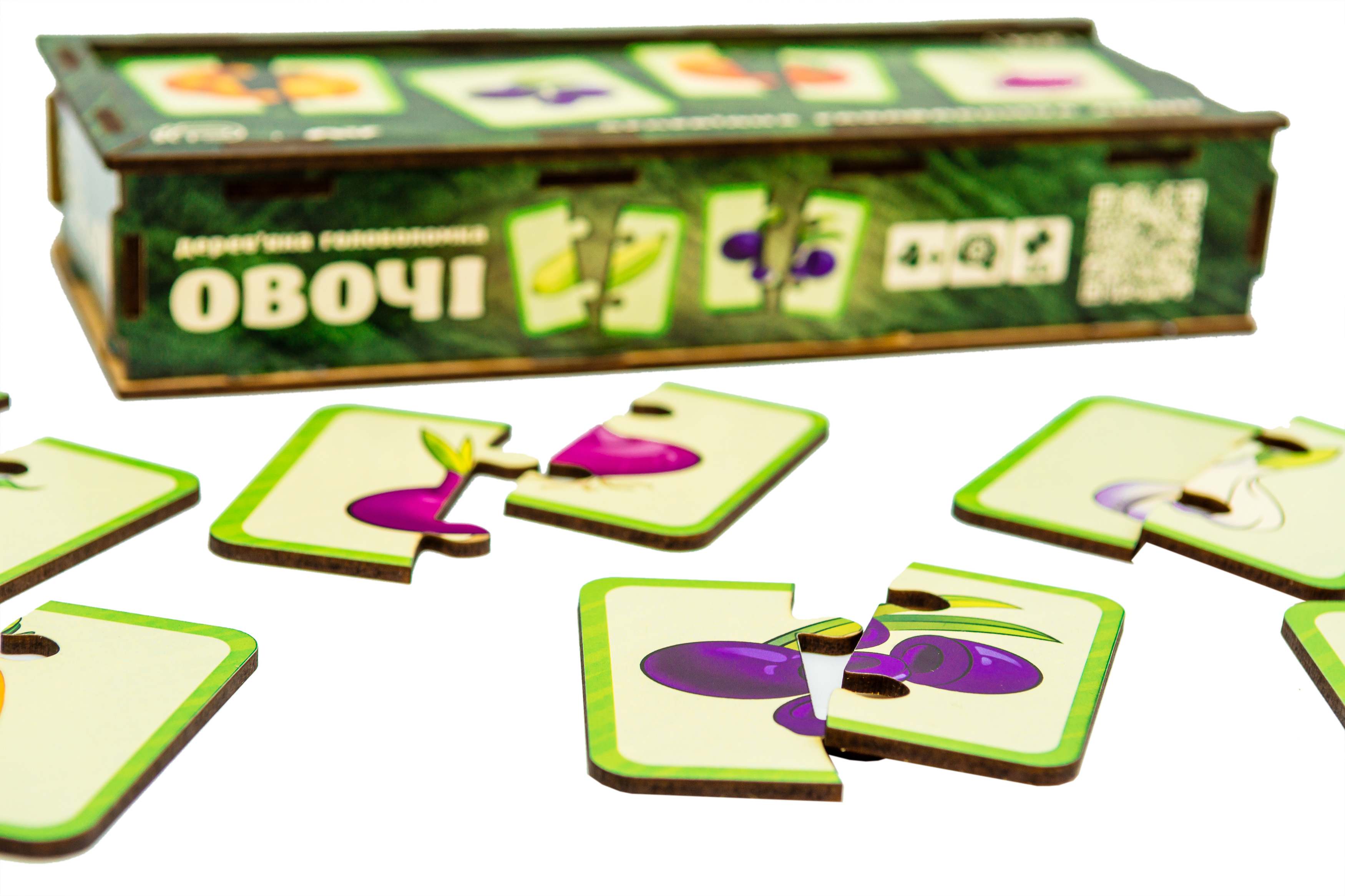 Дерев'яна головоломка "Овочі" для дітей від 3 років