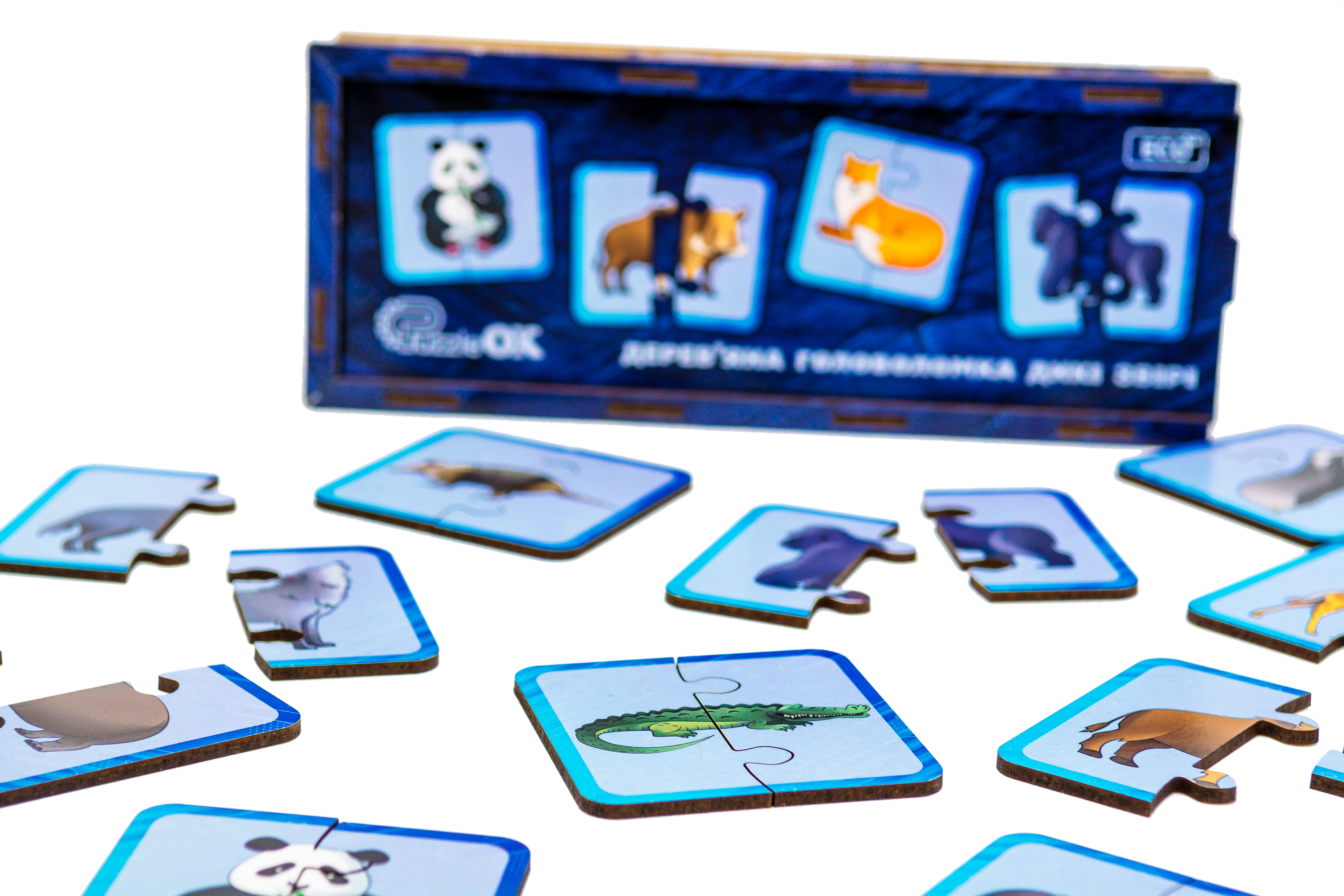 Дерев'яна головоломка "Дикі тварини" для дітей від 3 років