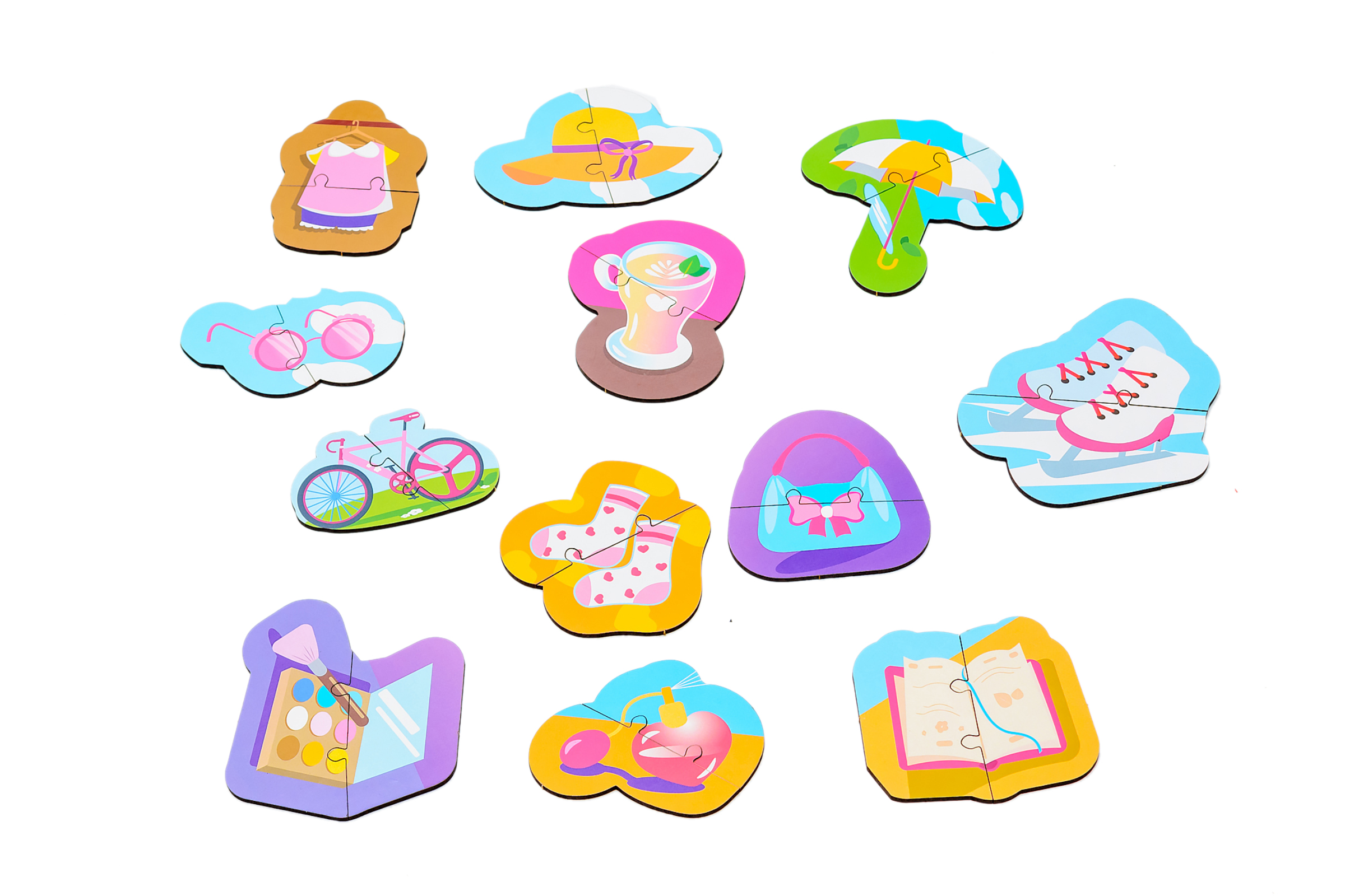 Дерев'яний магнітний пазл "Предмети"