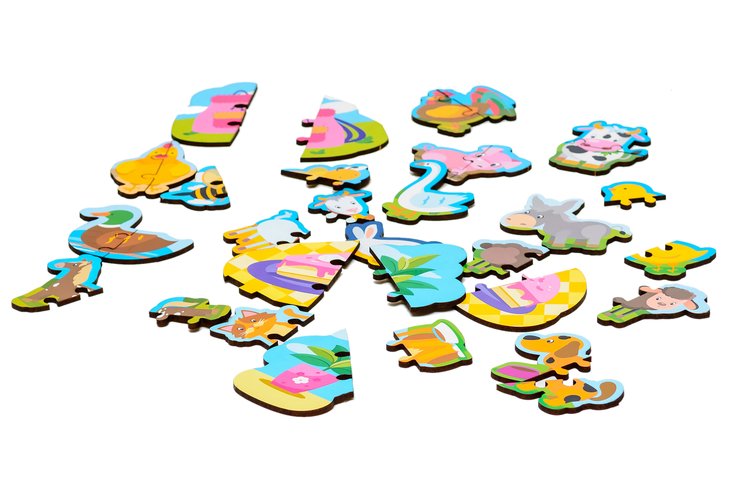 Дерев'яний магнітний пазл "Тваринки"