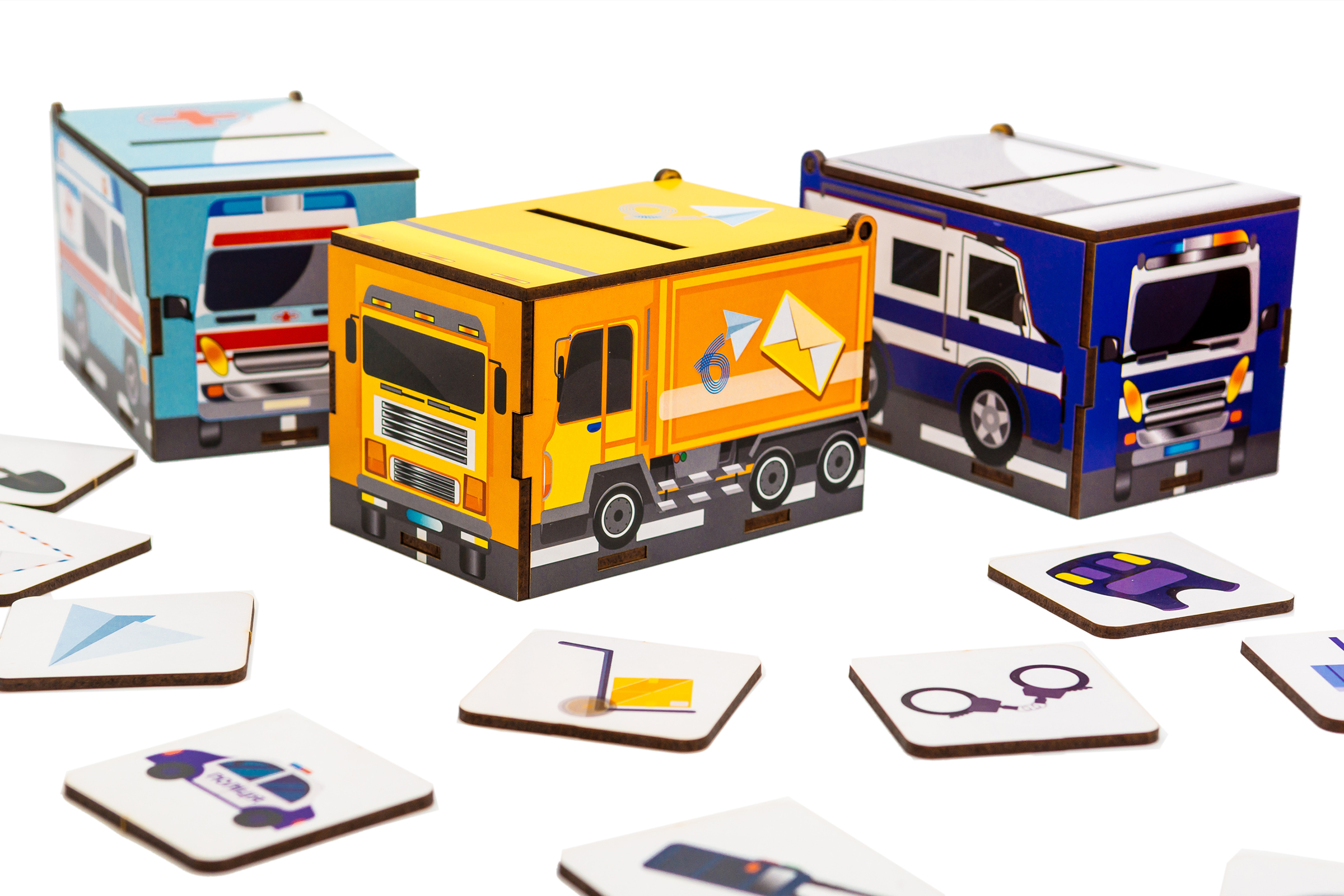 Сортери Монтессорі Машинки