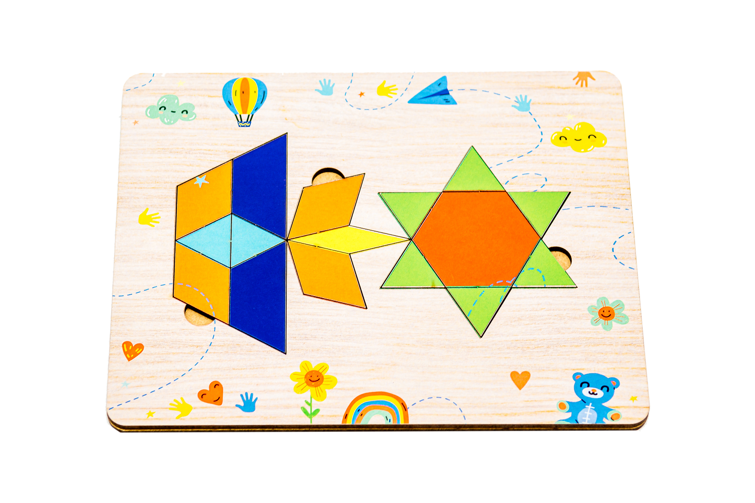 Дерев'яний танграм "Квіточка" для дітей від 4 років Дерев'яний танграм "Квіточка" для дітей від 4 років