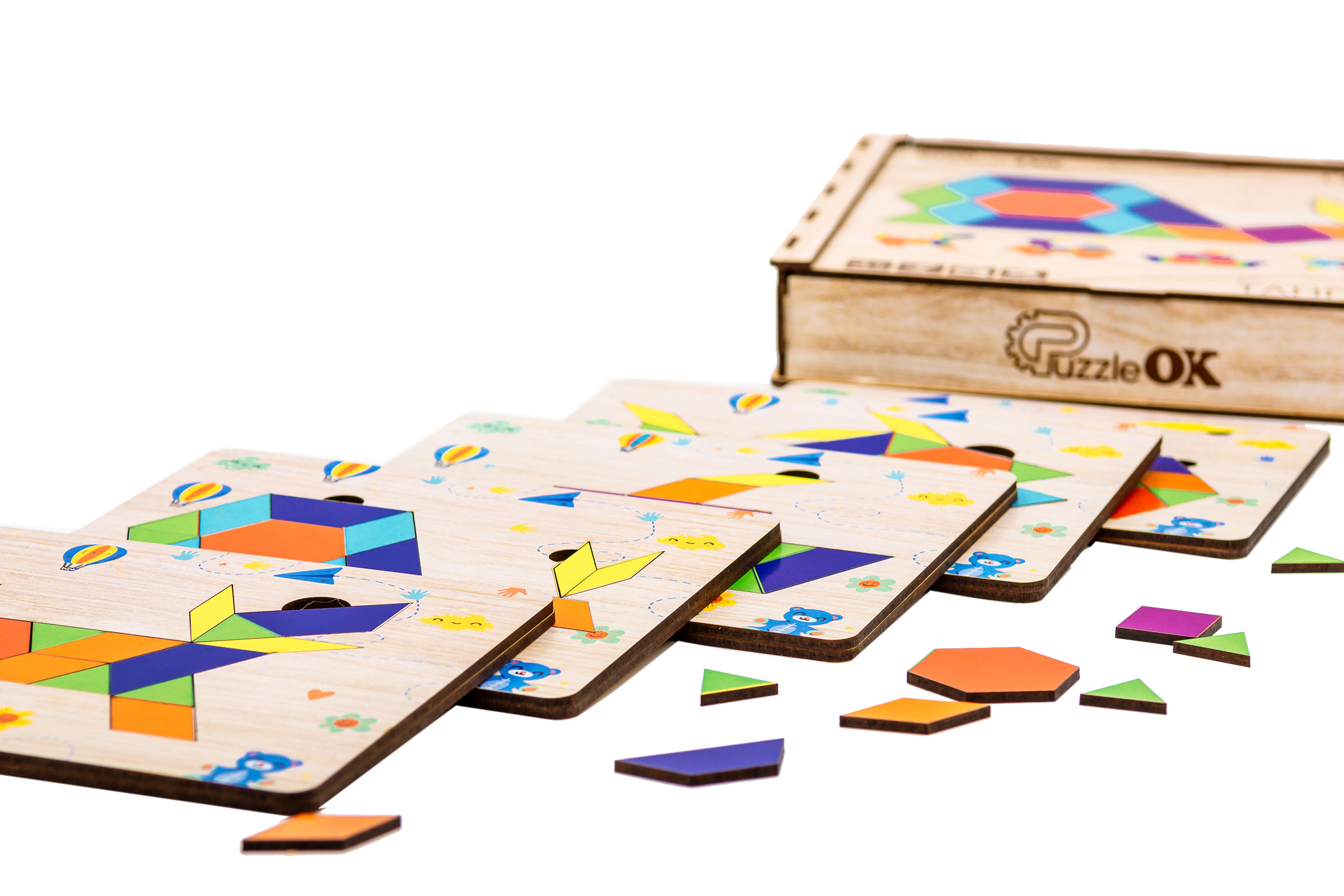 Дерев'яна головоломка "Танграм" для дітей від 4 років