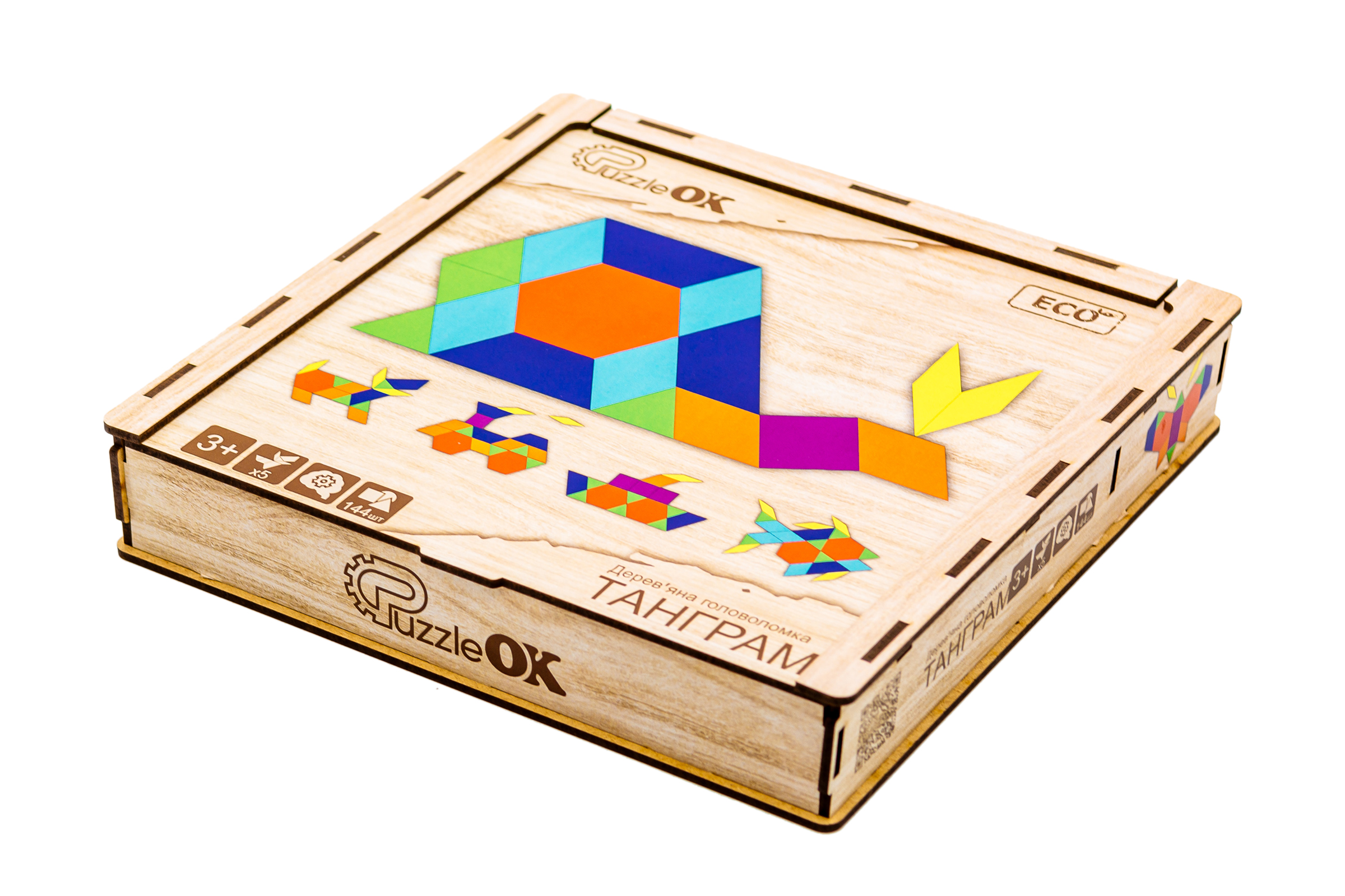 Дерев'яна головоломка "Танграм" для дітей від 4 років