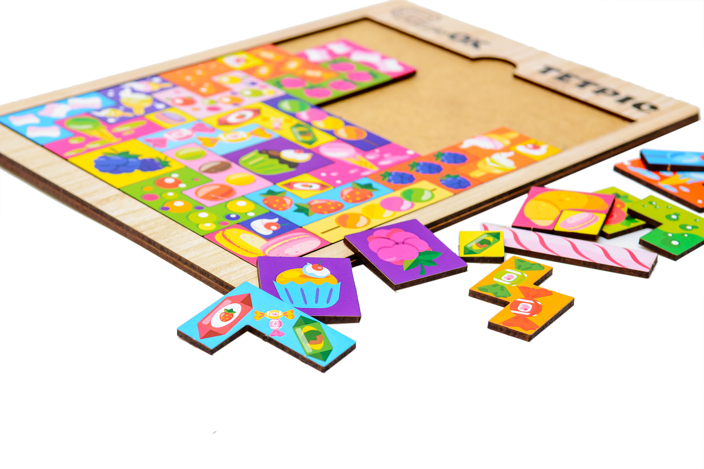 Дерев'яний тетріс "Солодощі" Дерев'яний тетріс "Солодощі"