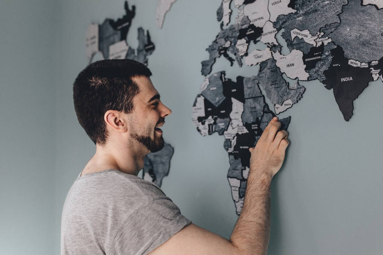 Дерев'яний пазл Мапа світу