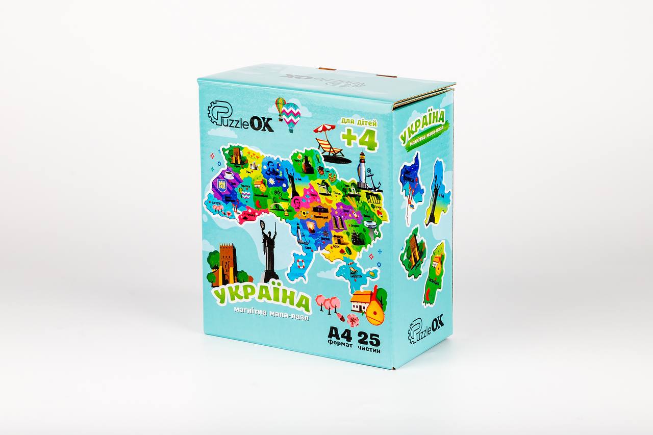 Магнітна мапа-пазл Україна Магнітна мапа-пазл Україна