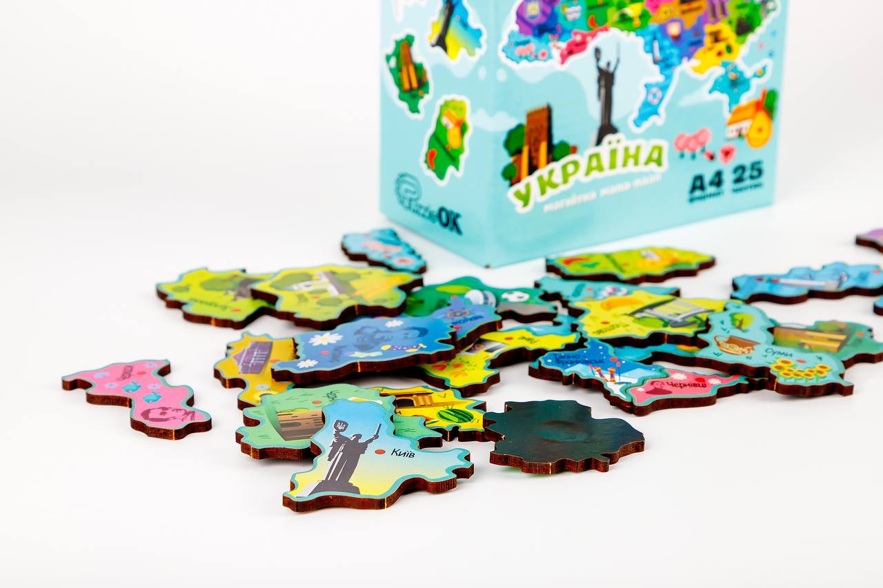 Магнітна мапа-пазл Україна Магнітна мапа-пазл Україна