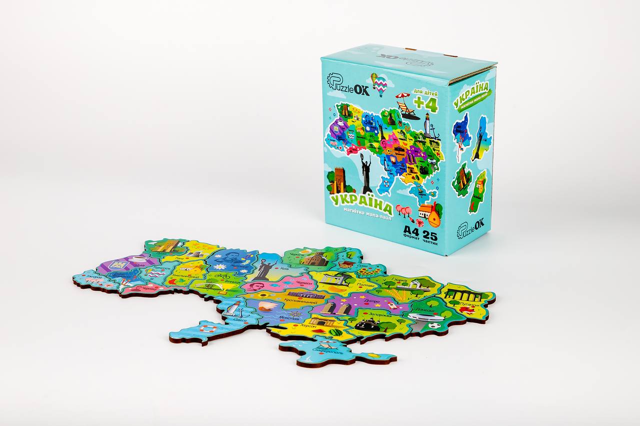 Магнітна мапа-пазл Україна Магнітна мапа-пазл Україна