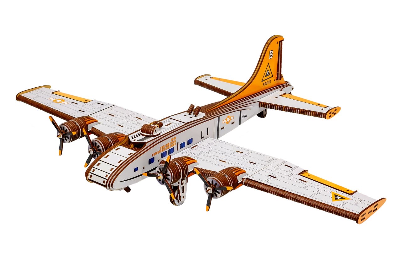 Дерев’яний 3D-конструктор “Бомбардувальник – Літаюча фортеця” Дерев’яний 3D-конструктор “Бомбардувальник – Літаюча фортеця”