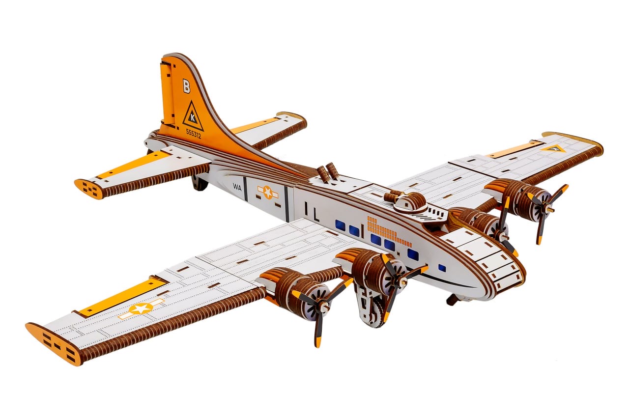 Дерев’яний 3D-конструктор “Бомбардувальник – Літаюча фортеця” Дерев’яний 3D-конструктор “Бомбардувальник – Літаюча фортеця”