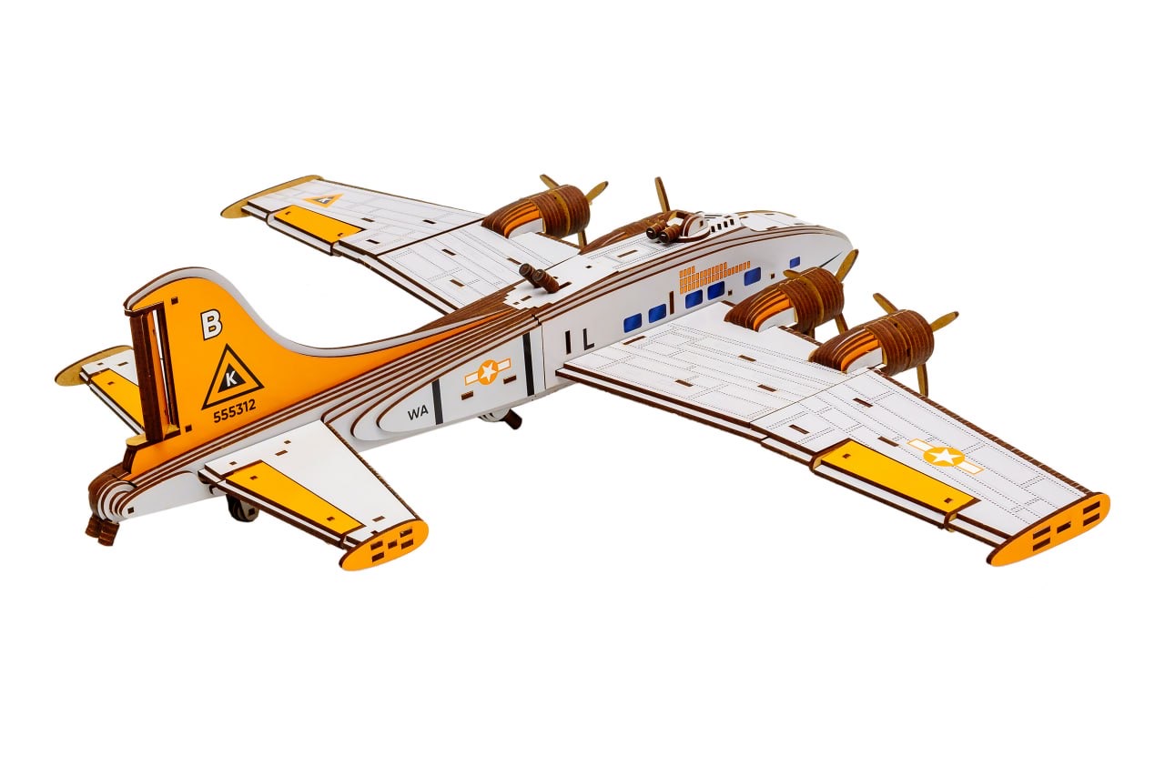 Дерев’яний 3D-конструктор “Бомбардувальник – Літаюча фортеця” Дерев’яний 3D-конструктор “Бомбардувальник – Літаюча фортеця”